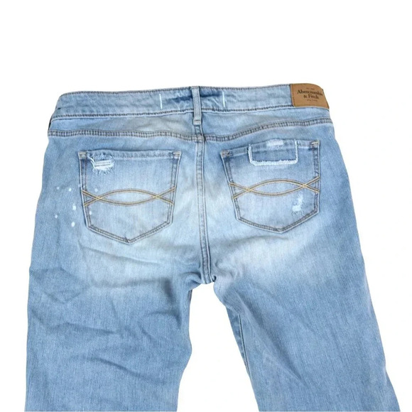 ABERCROMBIE & FITCH || Women's Patchwork Skinny Jeans Light Wash Size 6 (28) - Picture 7 of 12